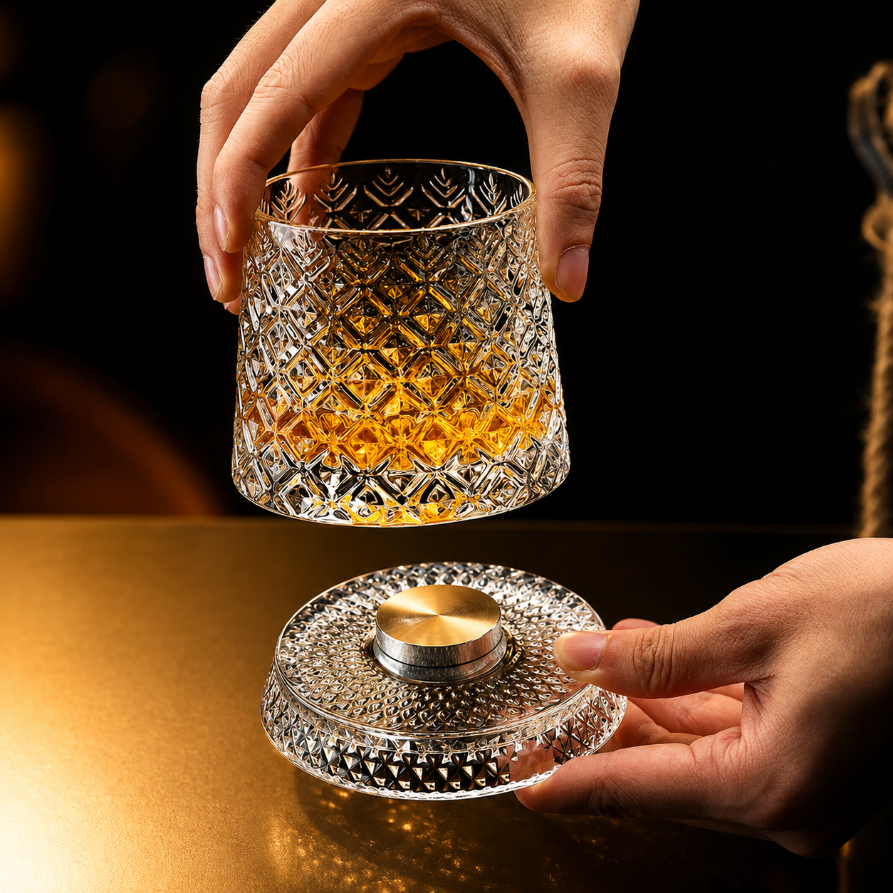 Vynoso™ Rotating Whiskey Glass